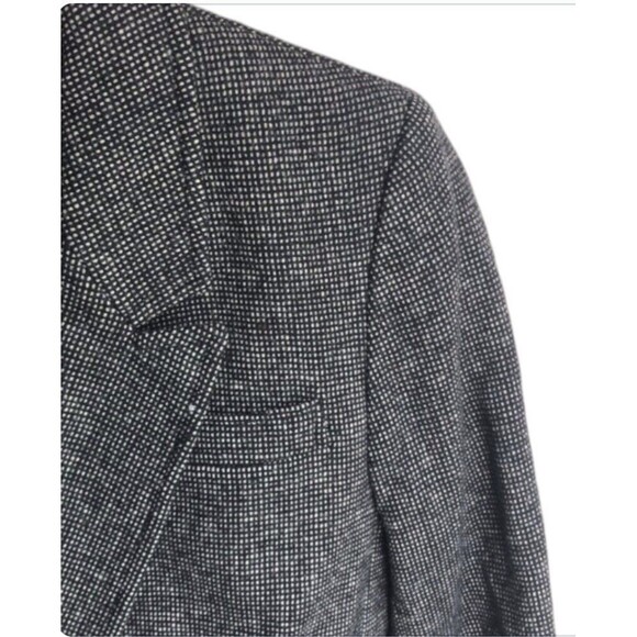 Young Pendleton Womens 10 Blazer 100% Virgin Wool Black White Button Made USA - Picture 5 of 7